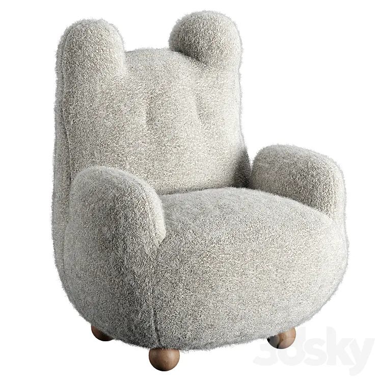 Papa baby bear armchair 3D Model Free