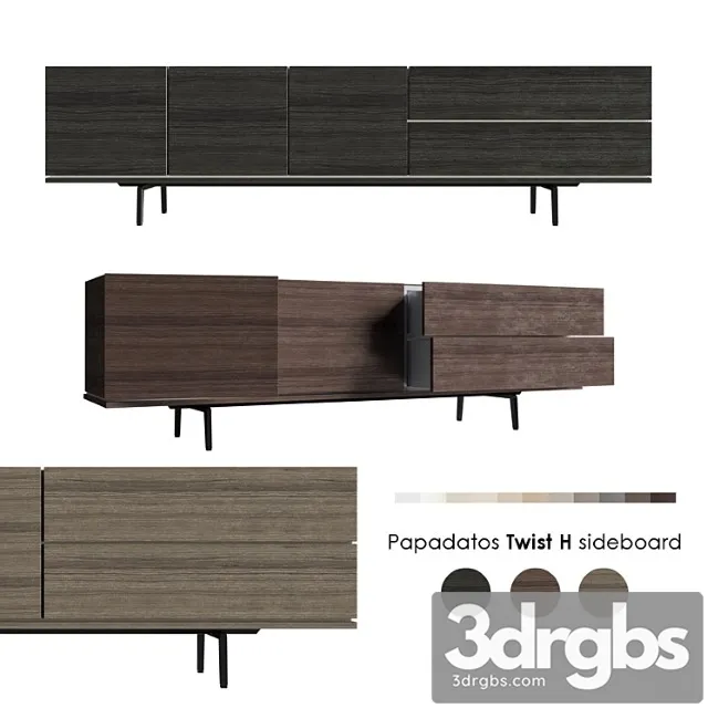 Papadatos twist h sideboard 2 3D Model Free