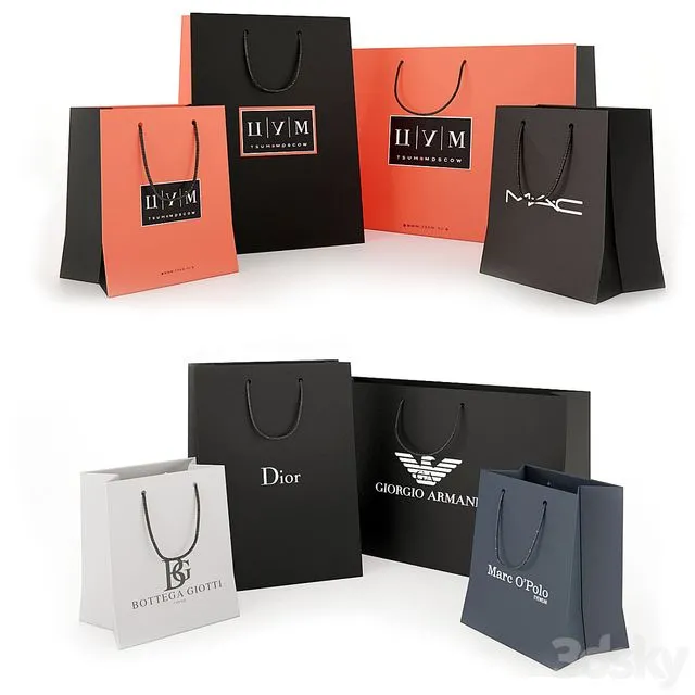 Paper bags 3D Model