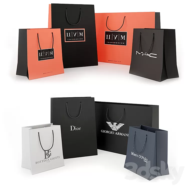 paper bags 3D Model