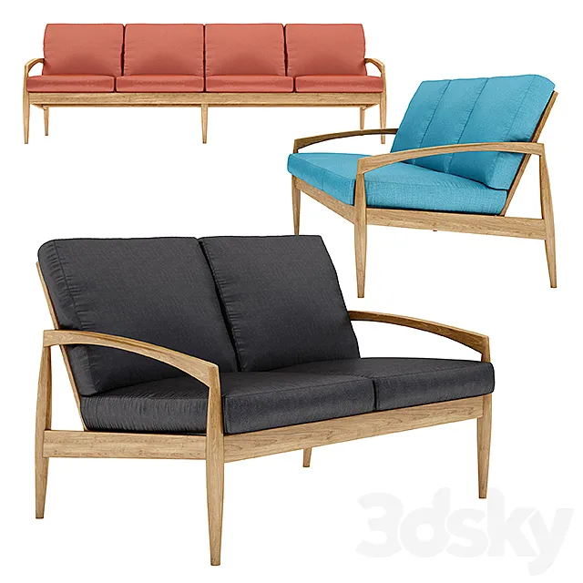 Paper knife sofa 3D Model