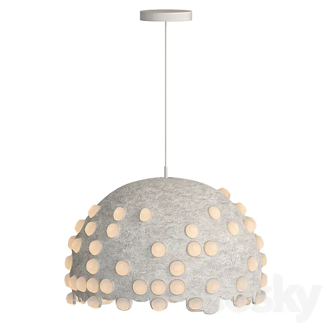 Papier Mache Pendant Lamp 3D Model
