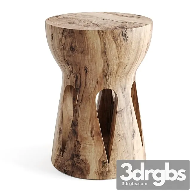Papung Sculpted Side Table AM PM 3D Model Free