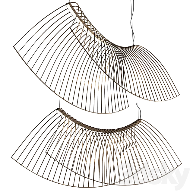 Parabola Champagne Suspension 3D Model