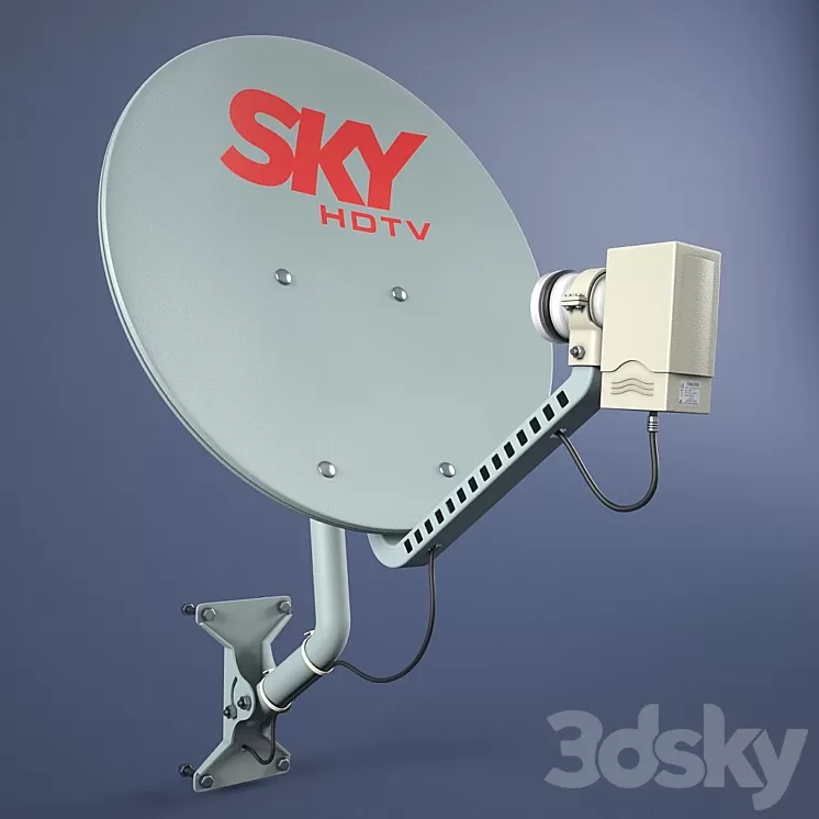 Parabolic antenna sky