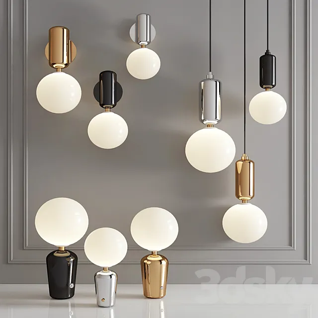 Parachilna Aballs Lamp Collection 3D Model