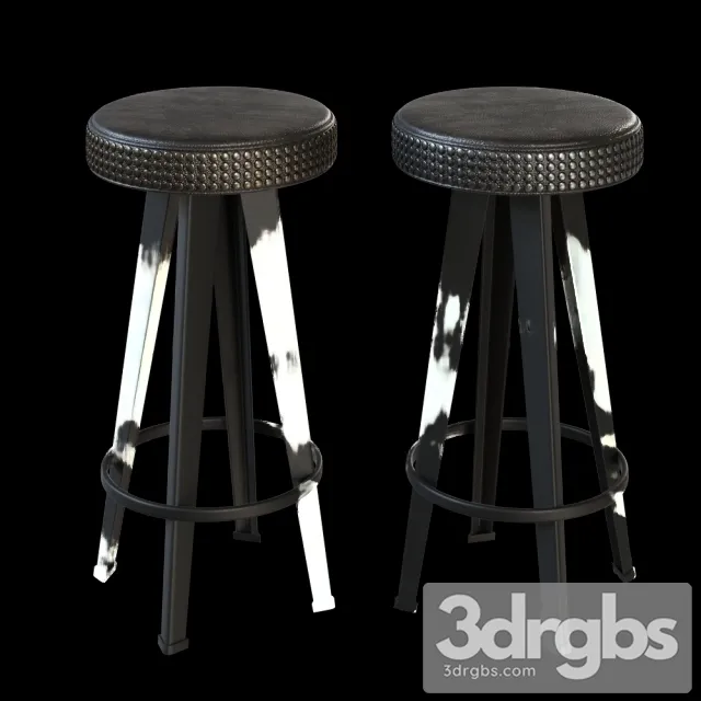 Parada Black Bar Stool 3D Model Free