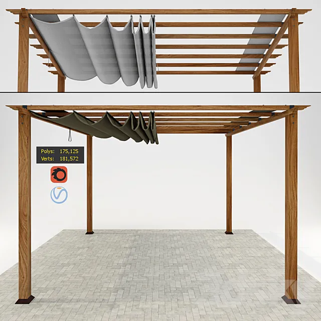 Paragon florence pergola 3D Model