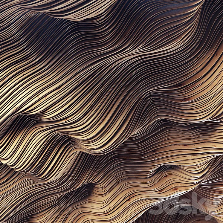 Parametric big ceiling wood n1 / Parametric big ceiling №1 3D Model Free