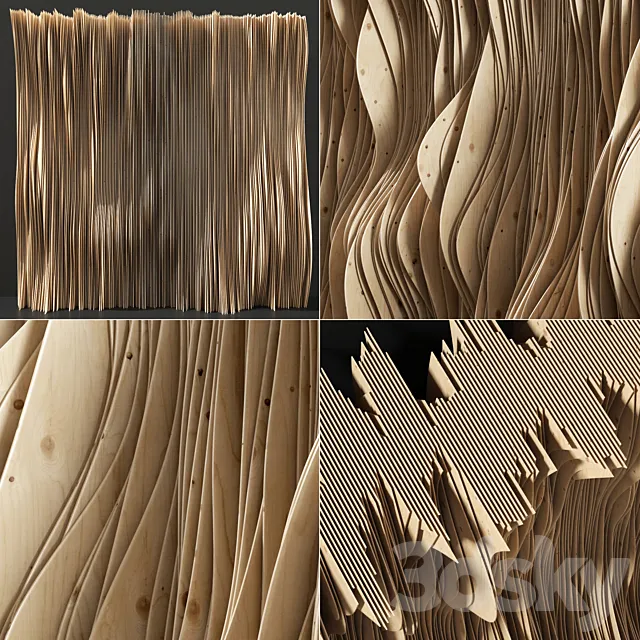 Parametric Plywood panel decor _ Parametric Plywood Decor 3D Model