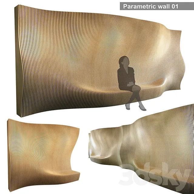Parametric wall 001 3D Model