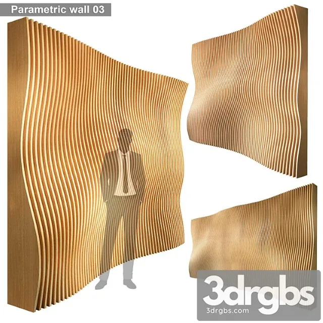 Parametric wall 003 3D Model Download