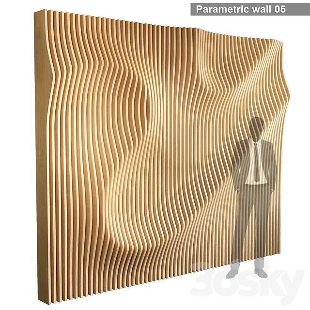 Parametric wall 005 3D Model