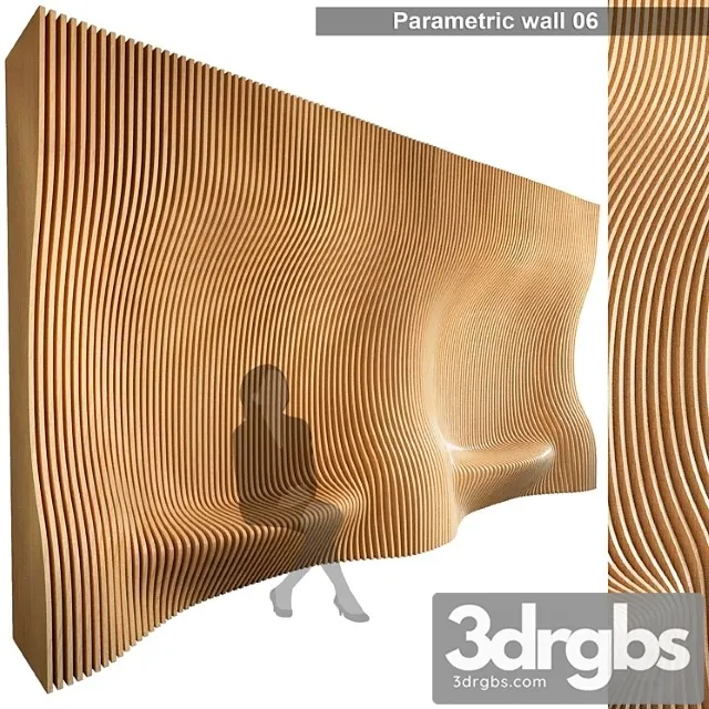 Parametric wall 006 3D Model Free