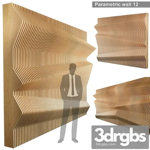 Parametric wall 012 3D Model Free
