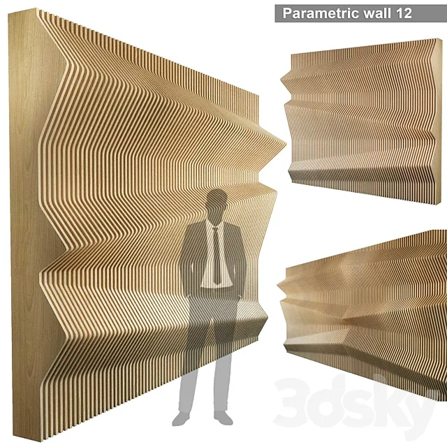 Parametric Wall 012 3D Model