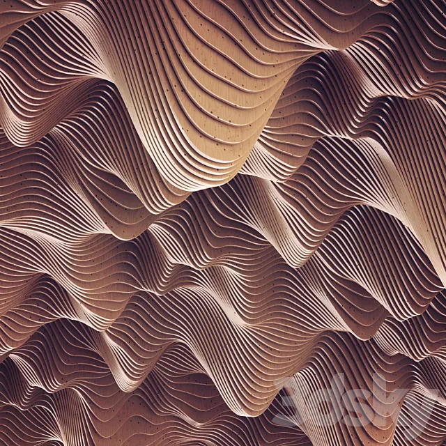 Parametric Wood Decor 3D Model
