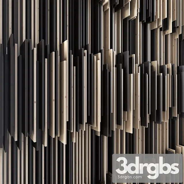 Parametric Wooden Panel Strokes 3D Model Download