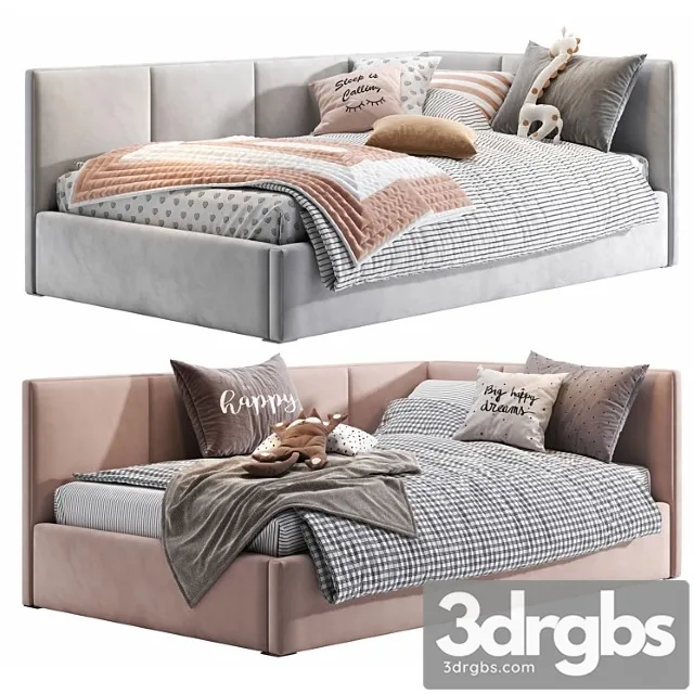 Parfe Cushioned Corner Bed 1 3D Model Free