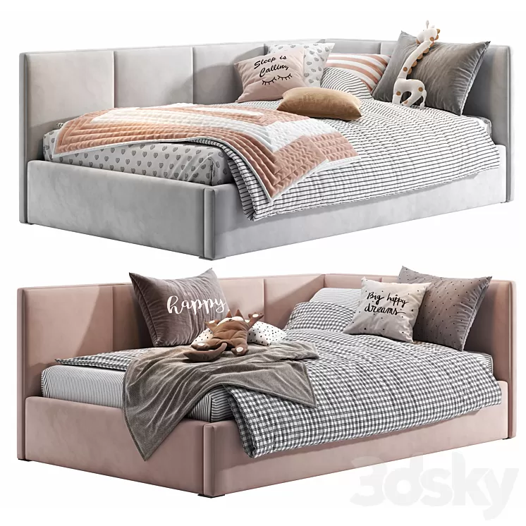 Parfe cushioned Corner bed 3D Model