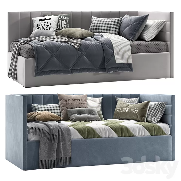 Parfe daybed and corner bed 3D Model Free