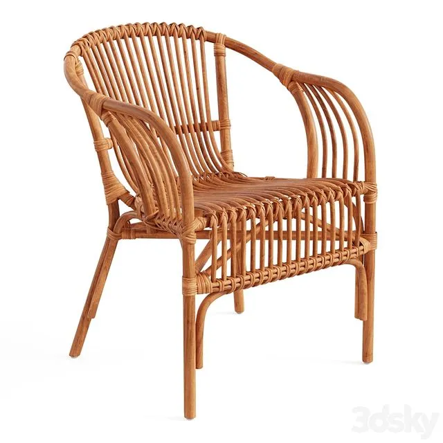 Paris Rattan Chair 3D Model