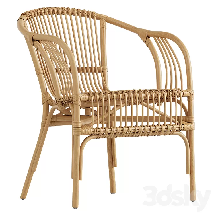 Paris Rattan Chair 3D Model Free