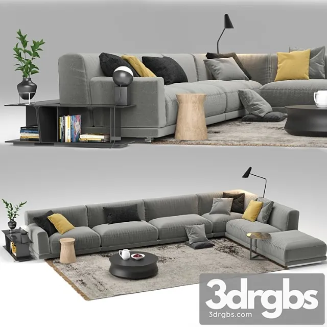 Paris seoul sofa 2 3D Model Free