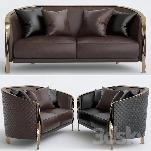 Paris Sofa Rugiano 3D Model