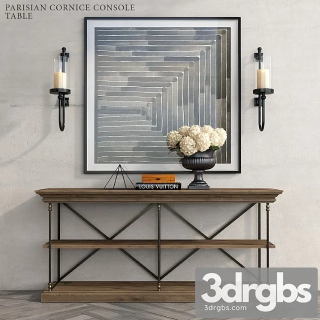 Parisian cornice console table 2 3D Model Free