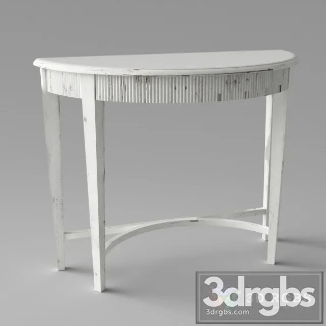 Parisio Demilune Console Table 3D Model Free