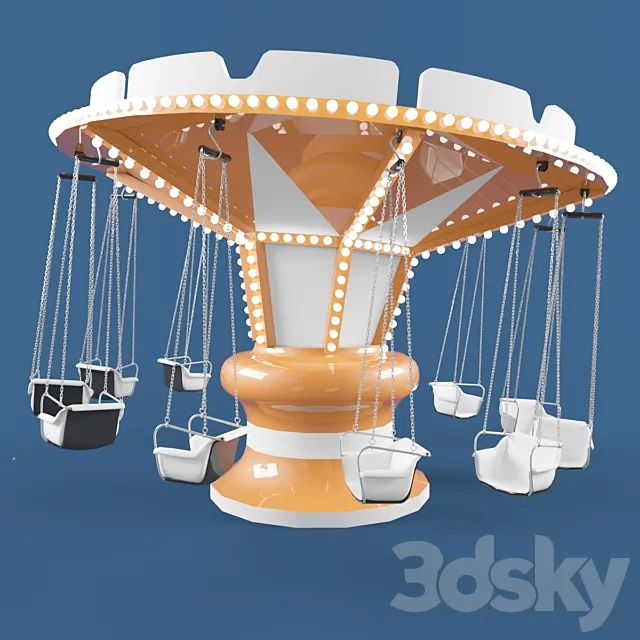 Park attraction "Carousel" 3D Model