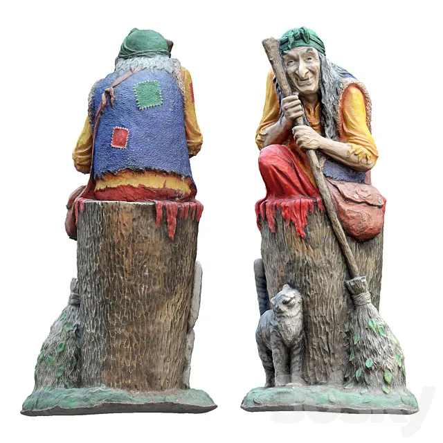 Park sculpture "Baba Yaga" 3DModel