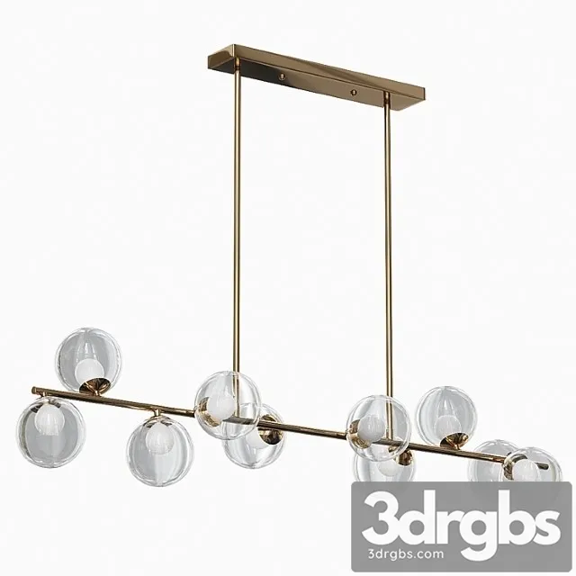 Parker chandelier 10 glass matt golds
