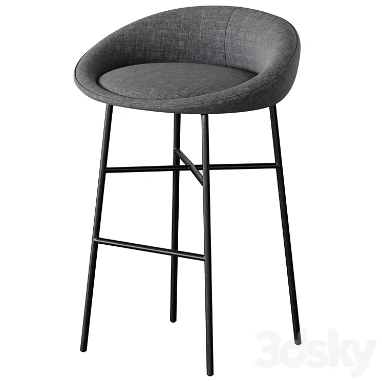Parla BlOOM Barstool 3D Model Free