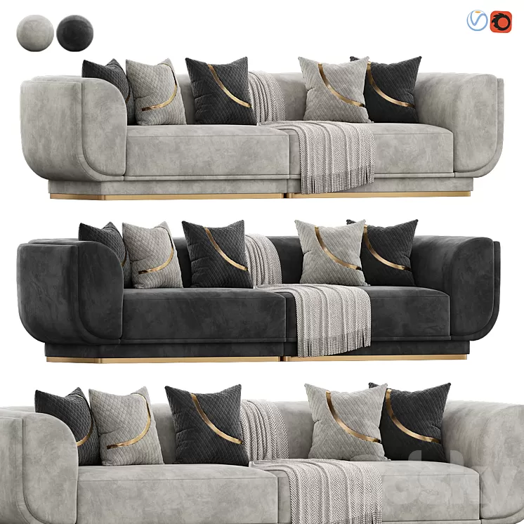 Parma Sofa by Cadde Yildiz 3D Model