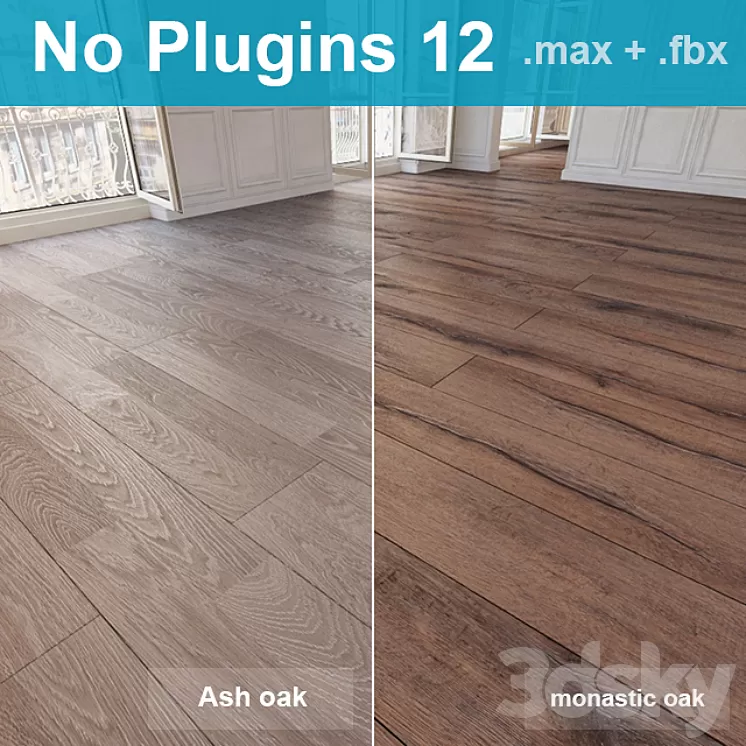 Parquet 12 (2 species without the use of plug-ins) 3D Model