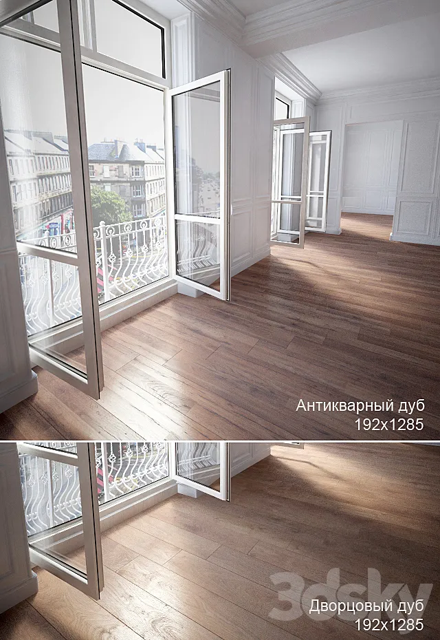 Parquet 2 species: oak Antique Palace oak 3D Model