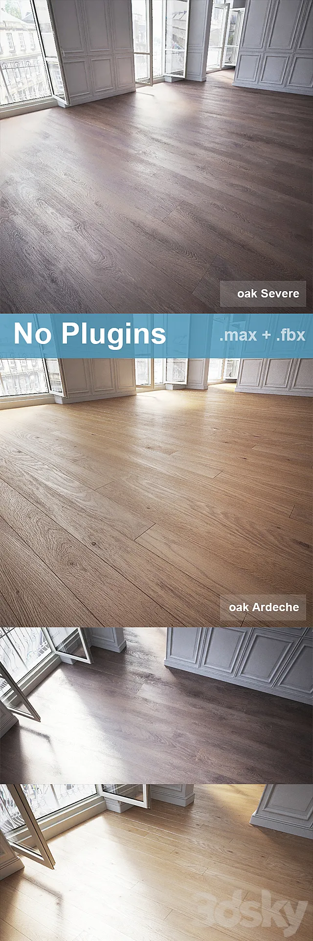 Parquet (2 species. without the use of plug-ins) 3DModel