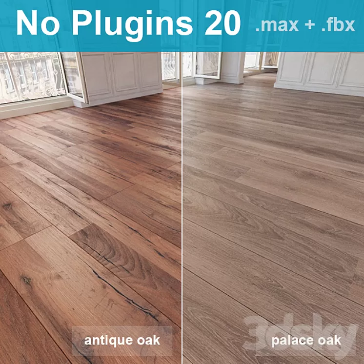 Parquet 20 (2 species without the use of plug-ins) 3D Model