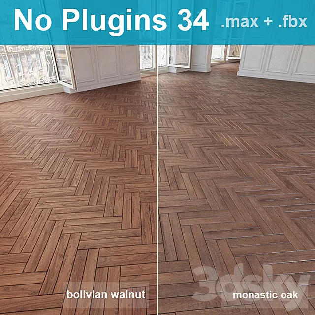 Parquet 34 (2 species. without the use of plug-ins) 3DModel
