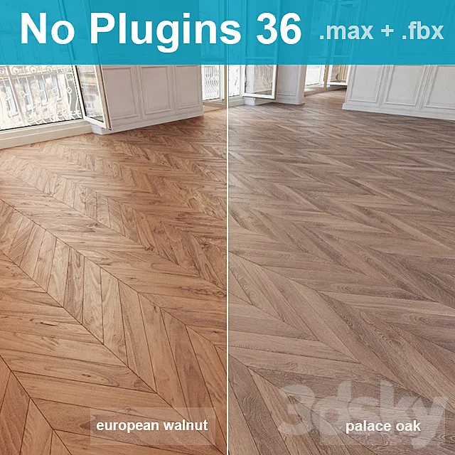 Parquet 36 (2 species without the use of plug-ins) 3D Model
