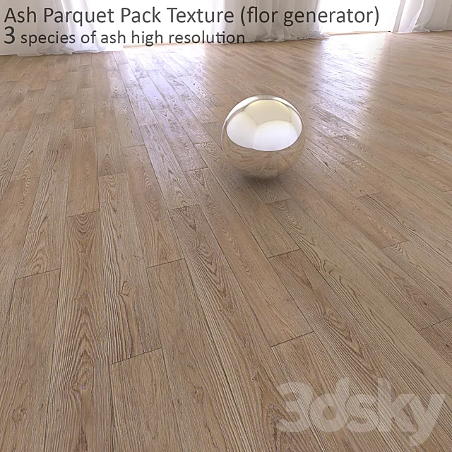 Parquet. ash - 3 types (MultiTexture + FloorGenerator) 3DModel