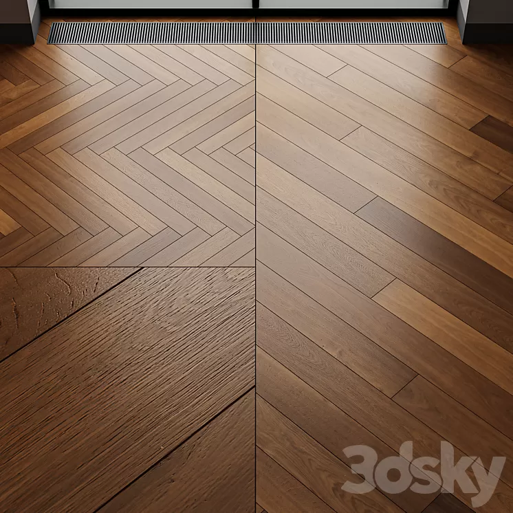 Parquet Berlin oak toned 3D Model
