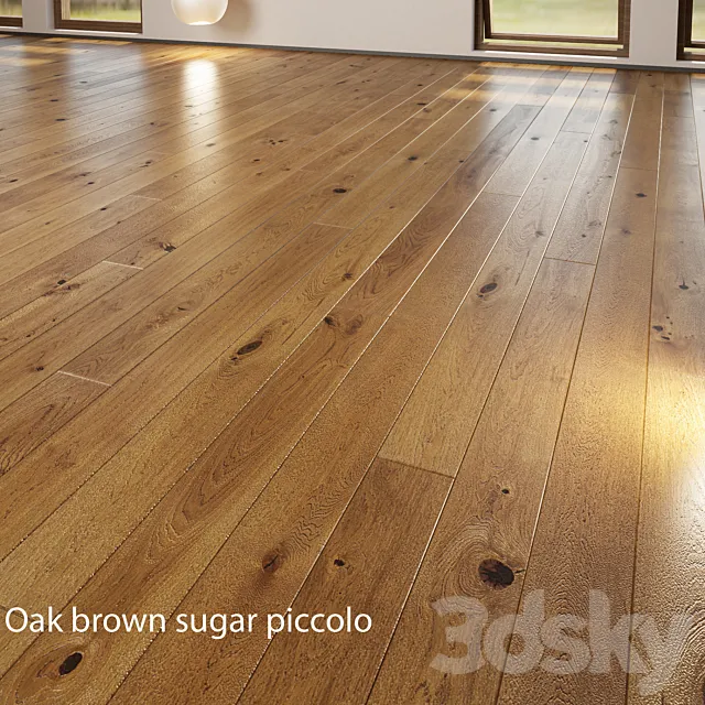 Parquet board Barlinek Floorboard - Brown Sugar Piccolo. 3D Model