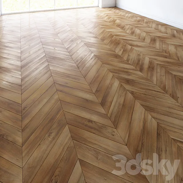 Parquet chevron classic 3D Model