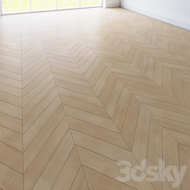 Parquet chevron classic light 3D Model