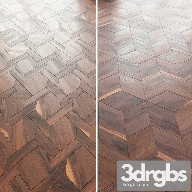 Parquet CP Parquet New Cubo Hexagon Canestro 3D Model Download