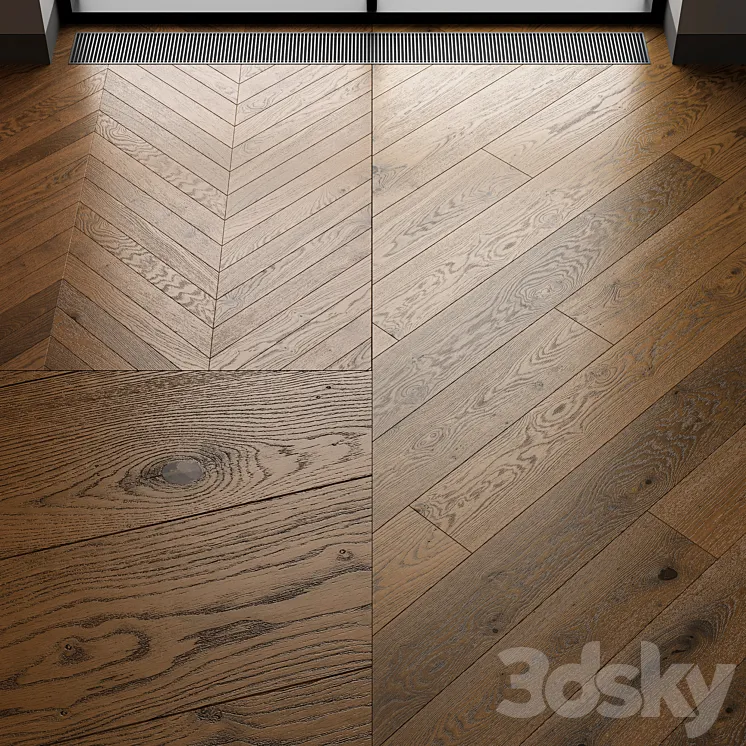 Parquet Eiche Salis dark oak 3D Model Free Download