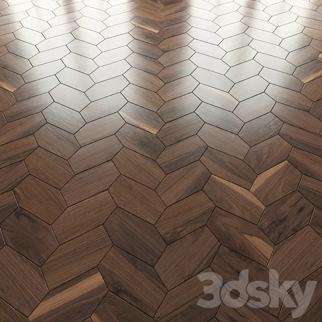 Parquet Foglie d'Oro Arte Brotto 3D Model